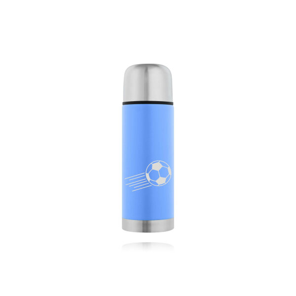Trinkflasche Isolierflasche Gräwe 350ml - Hellblau - Fußball ( Gravur möglich )