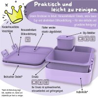 BearFoot Brotdose, Lunchbox, Bento Box COMPACT - BubbleTea Lila ( Gravur möglich )