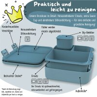 BearFoot Brotdose, Lunchbox, Bento Box COMPACT - Hund & Katze ( Gravur möglich )