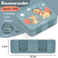 BearFoot Brotdose, Lunchbox, Bento Box COMPACT - Hund & Katze ( Gravur möglich )