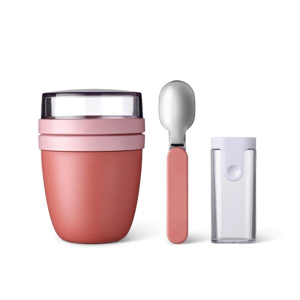 Mepal Lunchpot Set (500ml + 200ml) und faltbarer Löffel Ellipse - Vivid Mauve ( Gravur möglich ) ( Gravur möglich )