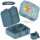 BearFoot Brotdose, Lunchbox, Bento Box COMPACT - Dinos Blau ( Gravur möglich )