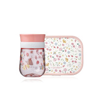 Mepal Flowers & Butterflies 2er Bundle - Brotdose, Trinklernbecher