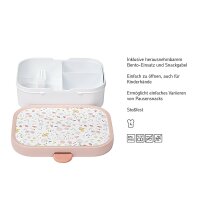 Mepal Flowers & Butterflies 2er Bundle - Brotdose, Strohhalmbecher ( Gravur möglich )