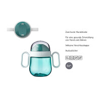 Mepal Flowers & Butterflies 2er Bundle - Brotdose, Trinklernbecher Mio ( Gravur möglich) ( Gravur möglich )