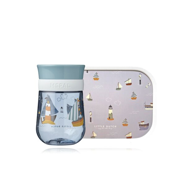 Mepal Sailors Bay 2er Bundle - Brotdose, Trinklernbecher ( Gravur möglich )