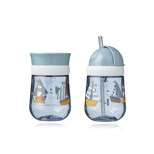 Mepal Sailors Bay 2er Bundle - Trinklernbecher, Strohhalmbecher ( Gravur möglich )