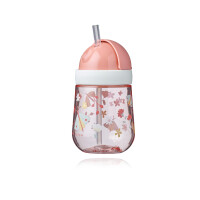 Mepal Flowers & Butterflies 2er Bundle - Trinklernbecher Mio + Strohhalmbecher ( Gravur möglich )