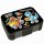 BearFoot Brotdose, Lunchbox, Bento Box COMPACT 1000ml - Dinos Schwarz ( Gravur möglich )