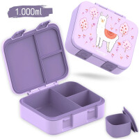 BearFoot Brotdose, Lunchbox, Bento Box COMPACT - Lama Lila