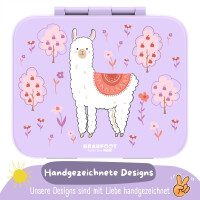 BearFoot Brotdose, Lunchbox, Bento Box COMPACT - Lama Lila
