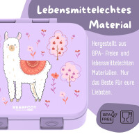 BearFoot Brotdose, Lunchbox, Bento Box COMPACT - Lama Lila