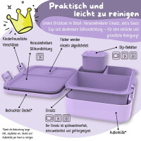 BearFoot Brotdose, Lunchbox,Bento Box COMPACT 1000ml - Meerjungfrau - Fische, Seestern, Seepferdchen ( Gravur möglich )