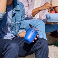 Mepal Lunchpot Set (500ml + 200ml) und faltbarer Löffel Ellipse - Vivid Blue ( Gravur möglich )