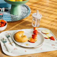 Kindergeschirr Set Mepal Mio - Fairy Garden - Rehkitz, Vogel, Pilze, Blumen - 6-teilig ( Gravur möglich )