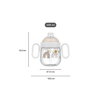 Trinkflasche Trinklernbecher Mepal Mio 2.0 (200ml) - Fairy Garden - Rehkitz, Vogel, Pilze, Blumen