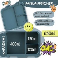 BearFoot Brotdose, Lunchbox, Bento Box COMPACT-S 650ml - Bagger & Affe