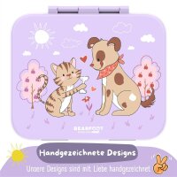 BearFoot Brotdose, Lunchbox, Bento Box COMPACT-S 650ml - Hund & Katze