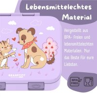 BearFoot Brotdose, Lunchbox, Bento Box COMPACT-S 650ml - Hund & Katze