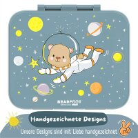 BearFoot Brotdose, Lunchbox, Bento Box COMPACT-S 650ml - Astro Bär ( Gravur möglich )