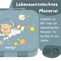BearFoot Brotdose, Lunchbox, Bento Box COMPACT-S 650ml - Astro Bär ( Gravur möglich )