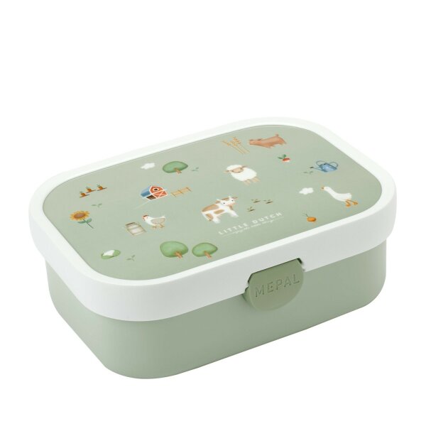 Mepal Brotdose, Lunchbox Campus - Little Farm - Schaf, Schwein, Kuh, Huhn, Ente, Gieskanne, Scheune, Sonnenblume, Bäume, Gemüse