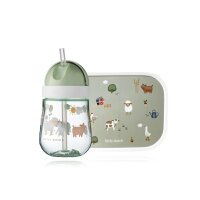 Mepal Little Farm 2er Bundle - Brotdose, Strohhalmbecher