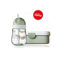 Mepal Little Farm 2er Bundle - Brotdose, Strohhalmbecher