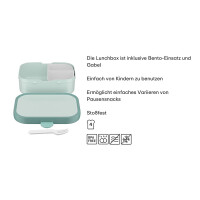 Mepal Brotdose, Lunchbox Campus - Food Fest - Eis, Obst, Cookie, Muffin, Croissant, Regenbogen ( Gravur möglich )