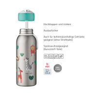 Trinkflasche Mepal Flip-up Campus (350ml) - Fairy Garden - Rehkitz, Vogel, Pilze, Blumen ( Gravur möglich )