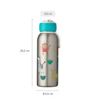 Trinkflasche Mepal Flip-up Campus (350ml) - Fairy Garden - Rehkitz, Vogel, Pilze, Blumen ( Gravur möglich )