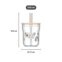Trinkglas Mepal Mio (250ml) - Fairy Garden - Rehkitz, Vogel, Pilze, Blumen