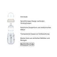 Trinkflasche Nuckelflasche Babyflasche Mepal Mio (240ml) - Fairy Garden - Rehkitz, Vogel, Pilze, Blumen ( Gravur möglich )