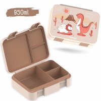 BearFoot Brotdose, Lunchbox, Bento Box Compact-M - Dinosaurier ( Gravur möglich ) ( Gravur möglich )