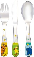 Trötsch Kinderbesteck - Die Maus - 3-teilig ( Gravur möglich ) ( Gravur möglich )