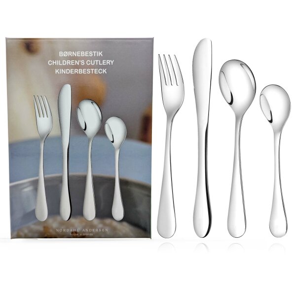 Nordahl Andersen Kinderbesteck - ohne Motiv - 4-teilig ( Gravur möglich )