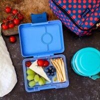 Yumbox Brotdose, Lunchbox, S Snack - Dinosaurier - blau ( Gravur möglich ) ( Gravur möglich )