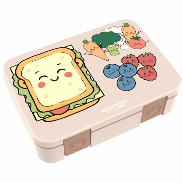 BearFoot Brotdose, Lunchbox, Bento Box COMPACT-M 950ml - Sandwich braun ( Gravur möglich )