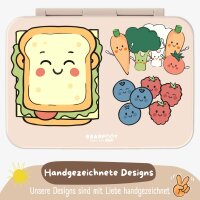 BearFoot Brotdose, Lunchbox, Bento Box COMPACT-M 950ml - Sandwich braun ( Gravur möglich )