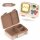 BearFoot Brotdose, Lunchbox, Bento Box COMPACT-M 950ml - Sandwich braun ( Gravur möglich )