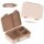 BearFoot Brotdose, Lunchbox, Bento Box COMPACT-M 950ml - ohne Motiv braun ( Gravur möglich )
