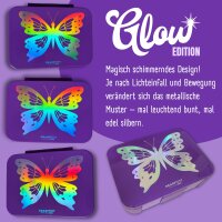 Bearfoot - Brotdose Schmetterling mit Fächern, auslaufsicher - GLOW 650ML ( Gravur möglich )