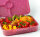 LEKKABOX Brotdose Glamour Lunchbox 880 ml mit 4 Fächern - pink glitzer ( Gravur - Namen möglich )
